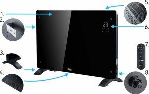 Grzejnik Yoer CH03BK konwektorowy 2500 W 3