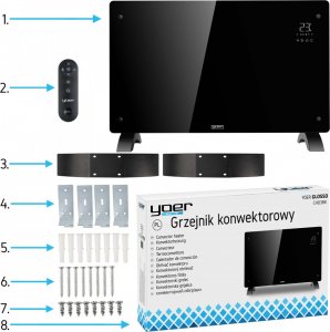 Grzejnik Yoer CH03BK konwektorowy 2500 W 14