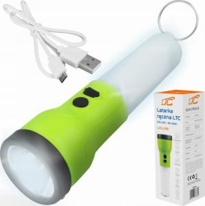 Latarka LTC LATARKA LAMPKA LED 2w1 AKUMULATOROWA USB UCHWYT 5