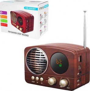 Radio Lamex MAŁE PRZENOŚNE RADIO KUCHENNE RETRO BLUETOOTH USB FM SD 1