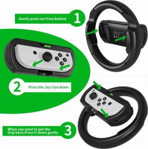 JYS 2x Kierownica + Uchwyt 2w1 do Nintendo Switch OLED i Nintendo Switch 5