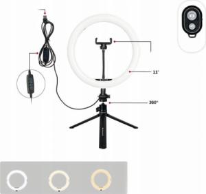 Lampa pierścieniowa AgfaPhoto AGFA ARL11  120 LED Ring VLOG + Statyw + Pilot 5