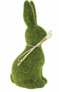 Dekoracja świąteczna Pepco PEPCO Dekoracja zając flokowany Zielony 2
