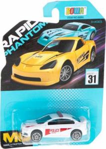 KIK Samochód auto metalowe resorak policja biały 7cm 5