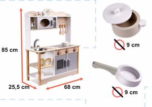KIK LULILO Kuchnia drewniana MDF Kuketo + akcesoria 3