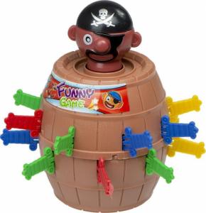 KIK Gra zręcznościowa Szalony Pirat w beczce Ukłuj pirata 9 x 9 x 12,5 cm 3