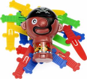 KIK Gra zręcznościowa Szalony Pirat w beczce Ukłuj pirata 9 x 9 x 12,5 cm 5