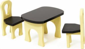 KIK Domek dla lalek drewniany MDF + mebelki 122cm XXL LED 13