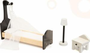 KIK Domek dla lalek drewniany MDF + mebelki 122cm XXL LED 7