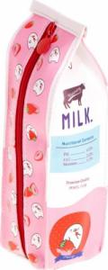 Piórnik KIK Piórnik szkolny saszetka tuba kartonik mleka różowy 2