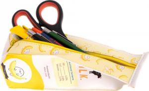 Piórnik KIK Piórnik szkolny saszetka tuba kartonik mleka żółty 3