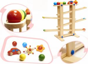 KIK Tor kulkowy drewniany kulodrom montessori XXL 3