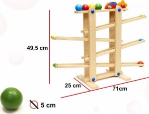 KIK Tor kulkowy drewniany kulodrom montessori XXL 4