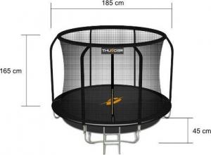 Trampolina ogrodowa Thunder ogrodowa Inside z siatką wewnętrzną 6 FT 183 cm 2