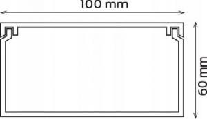 CanaLUX CANALUX LISTWA KANAŁ KABLOWY KORYTKO POKRYWA 100X60 2M BKK CNL-C-10060 4