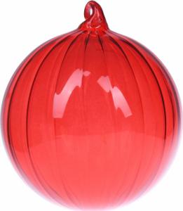 Miloo Home Czerwona transparentna bombka 12 cm 1