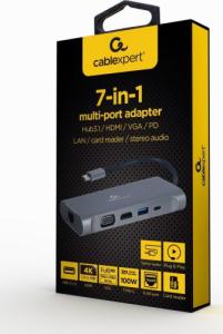 Stacja/replikator Cablexpert USB-C (A-CM-COMBO7-01) 3