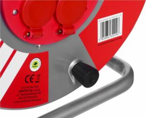 Vertex Przedłużacz elektryczny bębnowy 25M 3x2,5mm PB25METAL czarny 4