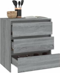 vidaXL vidaXL Szafka, szary dąb sonoma, 70x41x75 cm, płyta wiórowa 3