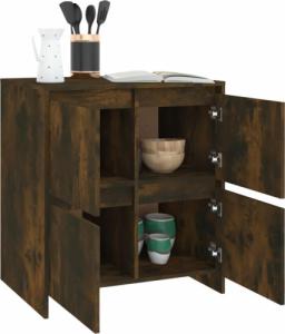 vidaXL Szafka, przydymiony dąb, 70x41x75 cm, płyta wiórowa 3