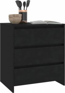 vidaXL Komoda, czarna, 70 x 41 x 75 cm, płyta wiórowa 4