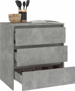 vidaXL Komoda, szarośc betonu, 70 x 41 x 75 cm, płyta wiórowa 3