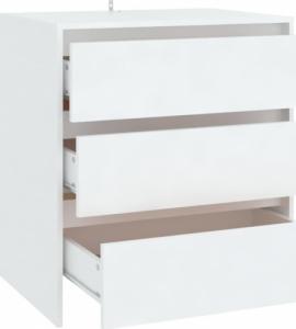 vidaXL vidaXL Komoda, biała, 70 x 41 x 75 cm, płyta wiórowa 8