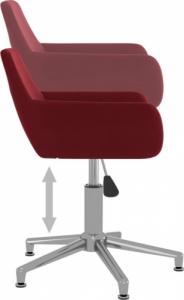 Krzesło biurowe vidaXL 3092736 Ciemnoczerwone 6