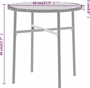 vidaXL vidaXL 3-częściowy zestaw mebli ogrodowych, polirattan, szary 7