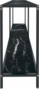vidaXL vidaXL Stolik konsolowy, czarny, 180x35x75,5 cm, szkło hartowane 4