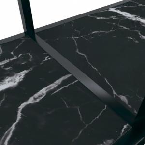 vidaXL vidaXL Stolik konsolowy, czarny, 180x35x75,5 cm, szkło hartowane 6