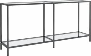 vidaXL vidaXL Stolik konsolowy, przezroczysty, 160x35x75,5cm, szkło hartowane 2
