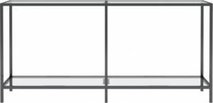 vidaXL vidaXL Stolik konsolowy, przezroczysty, 160x35x75,5cm, szkło hartowane 3