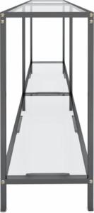 vidaXL vidaXL Stolik konsolowy, przezroczysty, 160x35x75,5cm, szkło hartowane 4