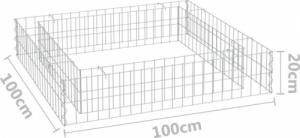 vidaXL Podwyższona donica gabionowa, galwanizowana stal, 100x100x20 cm 5