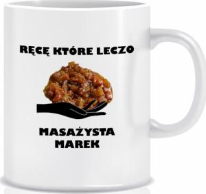 Mitzu Kubek z grafiką dla fizjoterapeuty (imię, ręce leczo) 1