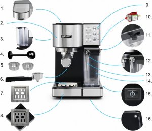 Ekspres ciśnieniowy Yoer Lattimo EMF01S 3