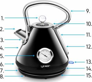 Czajnik Yoer EK02BK Czarny 6