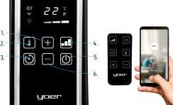 Grzejnik Yoer OFR1025BK olejowy 2500 W 6