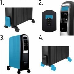 Grzejnik Yoer OFR1025BK olejowy 2500 W 9