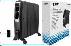 Grzejnik Yoer OFR1025BK olejowy 2500 W 13