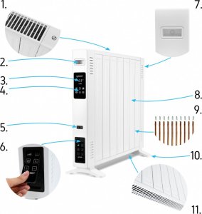 Grzejnik Yoer CH01W konwektorowy 2000 W 3
