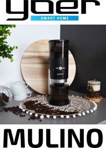 Młynek do kawy Yoer Elektryczny MŁYNEK do kawy ŻARNOWY Automatyczny STOŻKOWY Stalowy - YOER Mulino BCG01BK 2