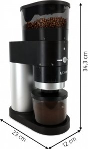 Młynek do kawy Yoer Elektryczny MŁYNEK do kawy ŻARNOWY Automatyczny STOŻKOWY Stalowy - YOER Mulino BCG01BK 12