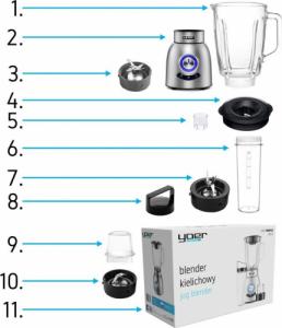 Blender kielichowy Yoer Blender kielichowy Triplo JB02S 13