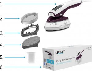 Parownica do ubrań Yoer PAROWNICA Ręczna do ubrań ŻELAZKO Parowe Steamer 2w1 PRASOWACZ Generator pary - YOER X-Smooth HGS01WP 17