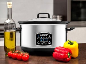 Yoer WOLNOWAR Elektryczny GARNEK CERAMICZNY 4,5L Programator czasowy AUTOMATYCZNY Slow Cooker - YOER Clever-Cook SC4502S 6