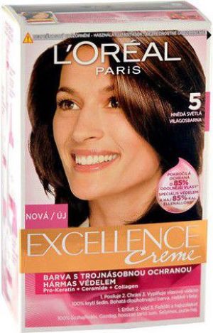 L’Oreal Paris Excellence Creme Hair Colour Farba do włosów 5 Natural Brown 1szt 1