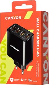 Ładowarka Canyon H-06 4x USB-A 5 A (CNE-CHA06B) 2