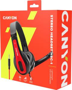 Słuchawki Canyon HSC-1 Czerwone (CNS-CHSC1BR) 5